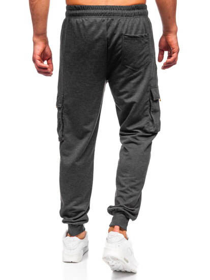 Pantalón jogger de chándal cargo para hombre antracita Bolf JX6359