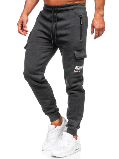 Pantalón jogger de chándal cargo para hombre grafito Bolf JX6028