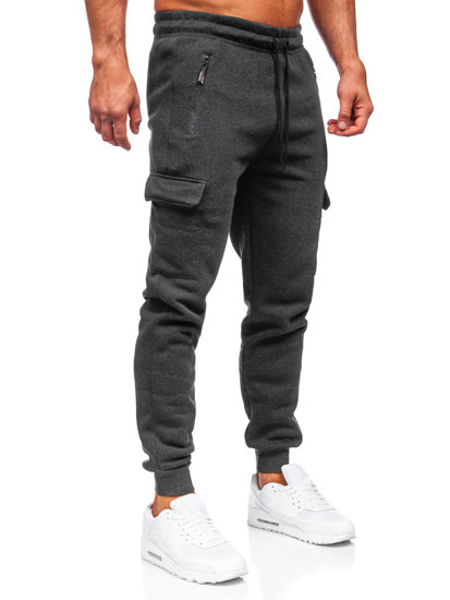 Pantalón jogger de chándal cargo para hombre grafito Bolf JX6028