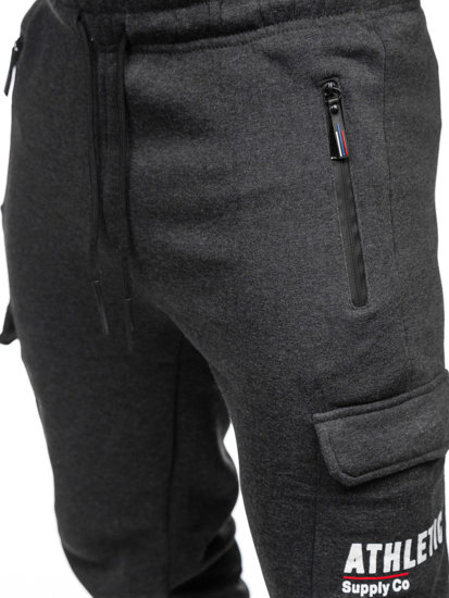 Pantalón jogger de chándal cargo para hombre grafito Bolf JX6028