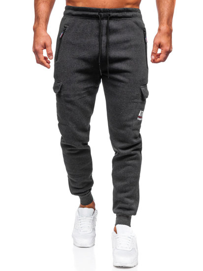 Pantalón jogger de chándal cargo para hombre grafito Bolf JX6028