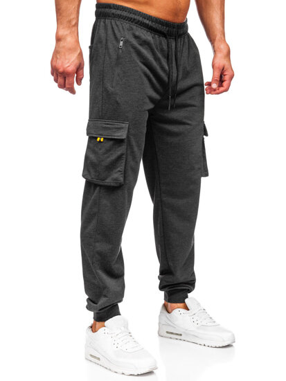 Pantalón jogger de chándal cargo para hombre grafito Bolf JX6359