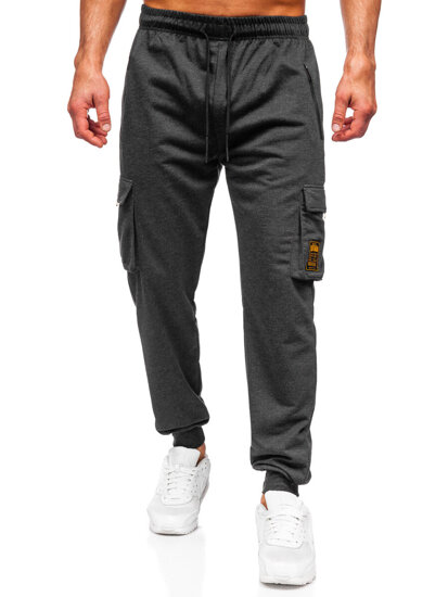 Pantalón jogger de chándal cargo para hombre grafito Bolf JX6359