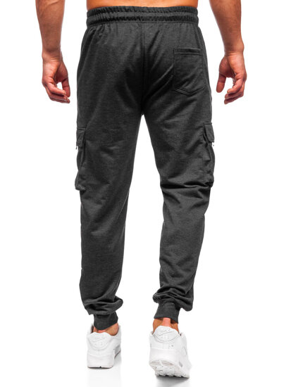 Pantalón jogger de chándal cargo para hombre grafito Bolf JX6360