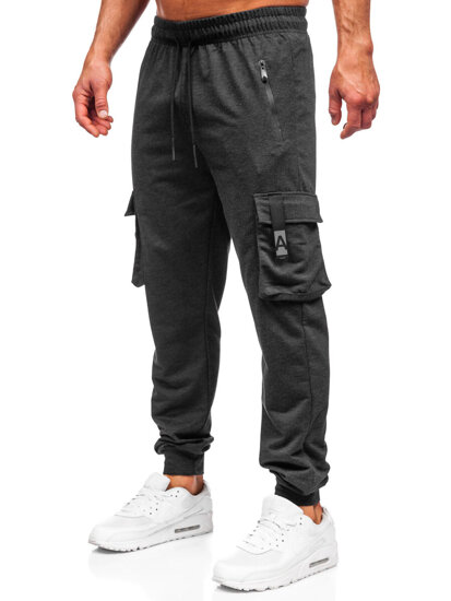 Pantalón jogger de chándal cargo para hombre grafito Bolf JX6362