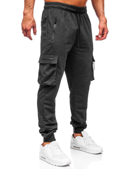 Pantalón jogger de chándal cargo para hombre grafito Bolf JX6362