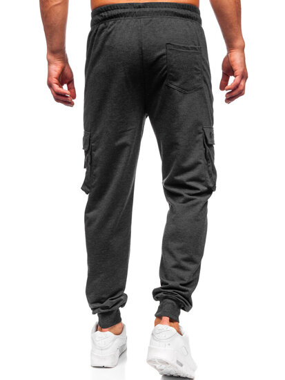 Pantalón jogger de chándal cargo para hombre grafito Bolf JX6362