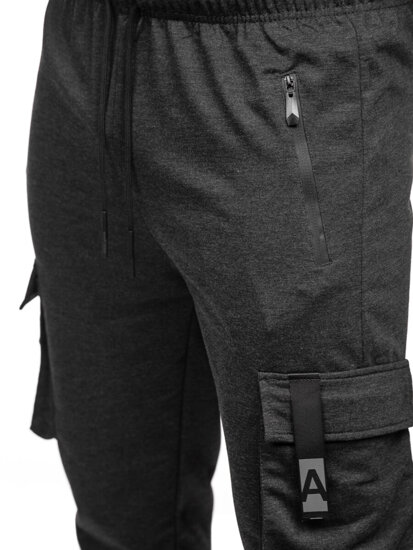 Pantalón jogger de chándal cargo para hombre grafito Bolf JX6362