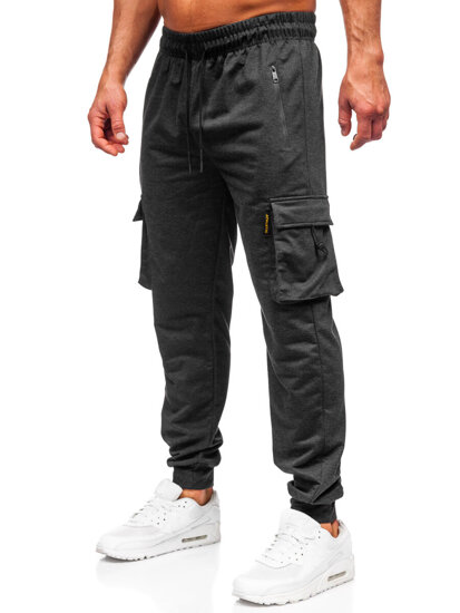 Pantalón jogger de chándal cargo para hombre grafito Bolf JX6363