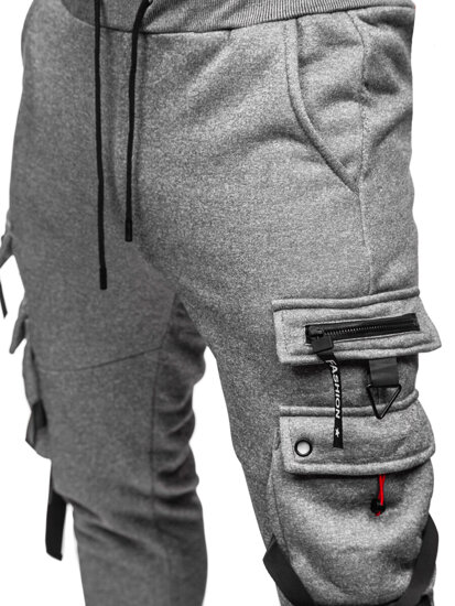 Pantalón jogger de chándal cargo para hombre gris Bolf HSS015