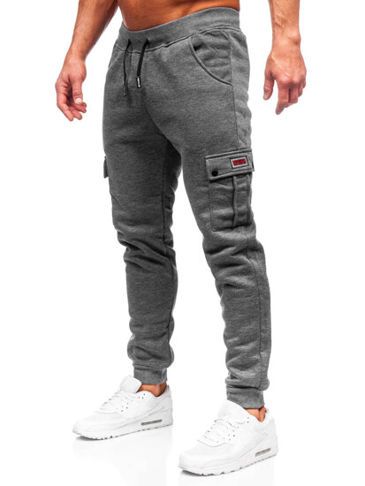 Pantalón jogger de chándal cargo para hombre gris Bolf HY-809