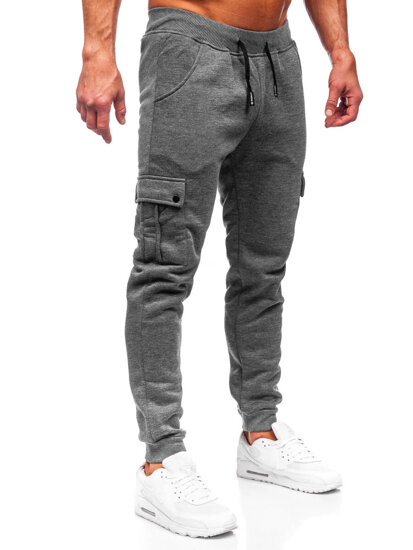 Pantalón jogger de chándal cargo para hombre gris Bolf HY-809