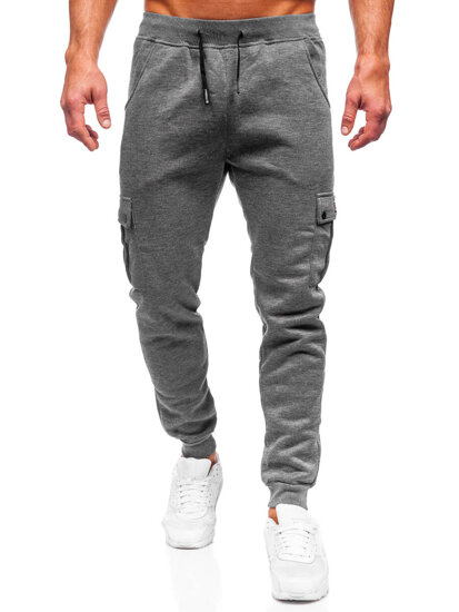 Pantalón jogger de chándal cargo para hombre gris Bolf HY-809