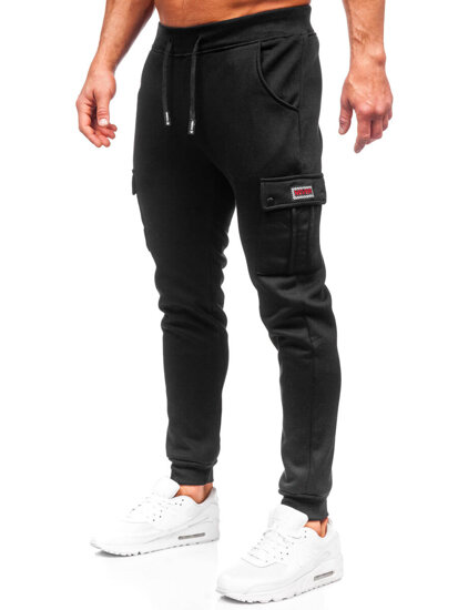 Pantalón jogger de chándal cargo para hombre negro Bolf HY-809