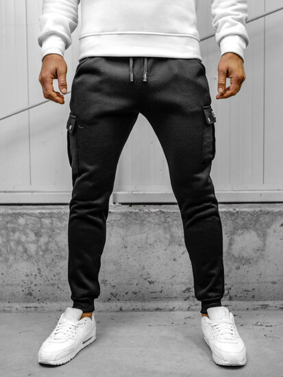 Pantalón jogger de chándal cargo para hombre negro Bolf HY-809A