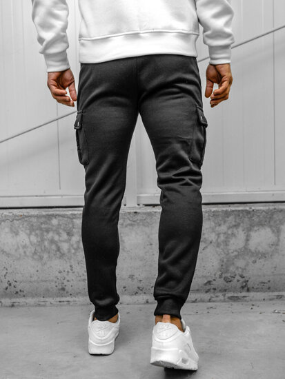 Pantalón jogger de chándal cargo para hombre negro Bolf HY-809A