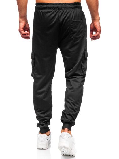 Pantalón jogger de chándal cargo para hombre negro Bolf JX6359