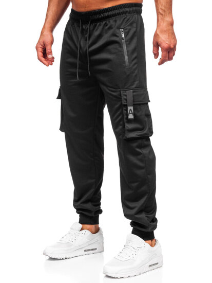 Pantalón jogger de chándal cargo para hombre negro Bolf JX6362