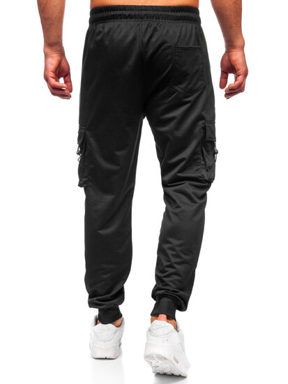 Pantalón jogger de chándal cargo para hombre negro Bolf JX6363