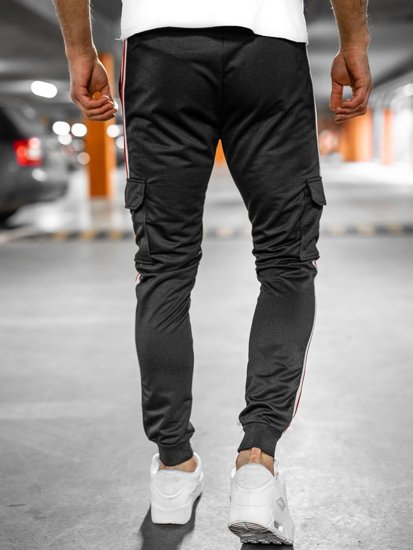 Pantalón jogger de chándal cargo para hombre negro Bolf YLB88018A