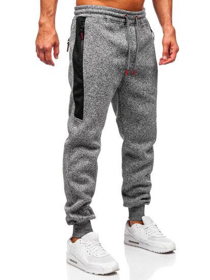 Pantalón jogger de chándal forrado para hombre antracita Bolf Q1102