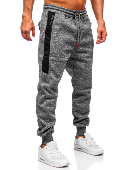 Pantalón jogger de chándal forrado para hombre antracita Bolf Q1201