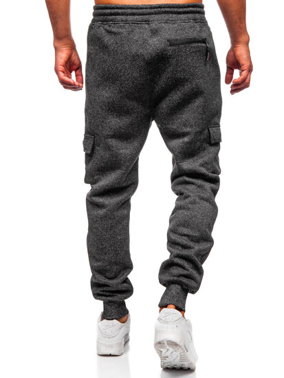 Pantalón jogger de chándal forrado para hombre grafito Bolf Q1108