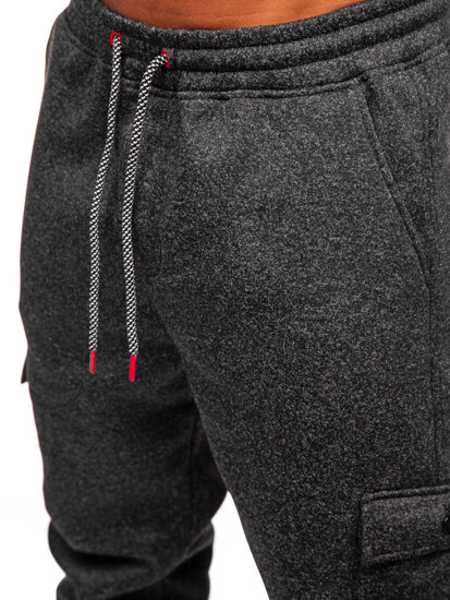 Pantalón jogger de chándal forrado para hombre grafito Bolf Q1108