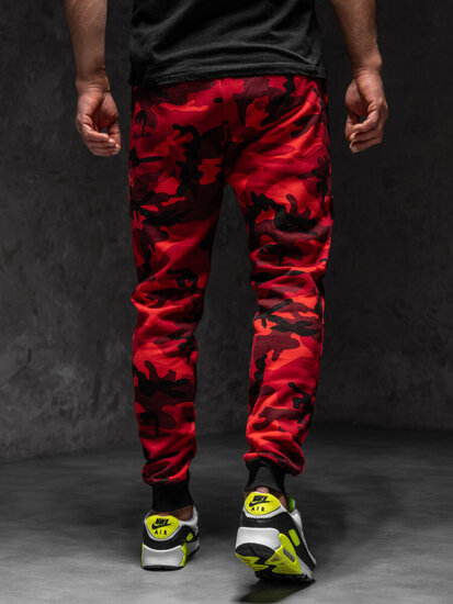 Pantalón jogger de chándal para hombre camuflaje y rojo Bolf KZ15A1