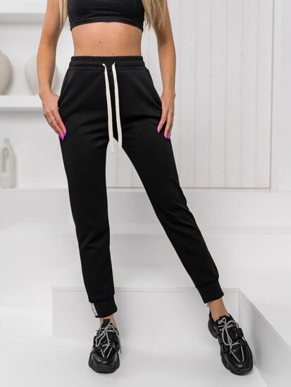 Pantalón jogger de chándal para mujer negro Bolf W7803