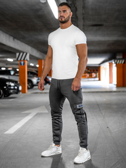 Pantalón jogger de combate forrado para hombre grafito Bolf HW2206