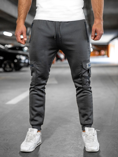 Pantalón jogger de combate forrado para hombre grafito Bolf HW2206