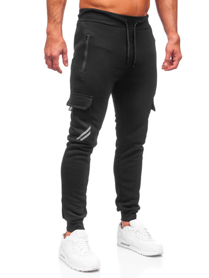 Pantalón jogger de combate forrado para hombre negro Bolf HW2207