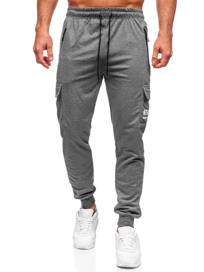 Pantalón jogger de combate para hombre antracita Bolf JX5061