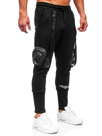 Pantalón jogger de combate para hombre negro Bolf 6583