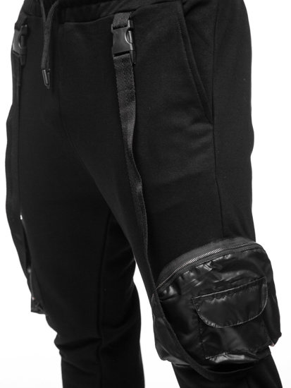 Pantalón jogger de combate para hombre negro Bolf 6583