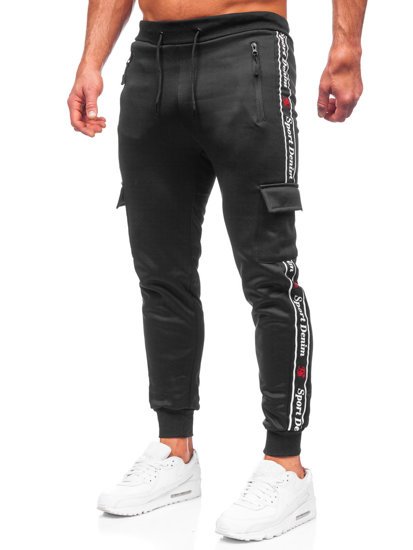 Pantalón jogger de combate para hombre negro Bolf HR209