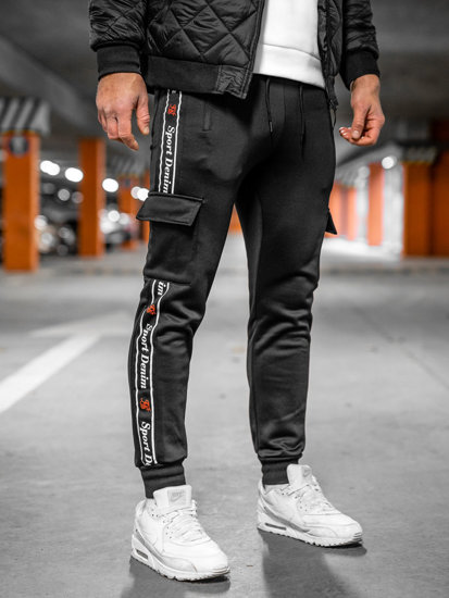 Pantalón jogger de combate para hombre negro Bolf HR209