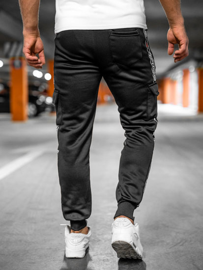 Pantalón jogger de combate para hombre negro Bolf HR209