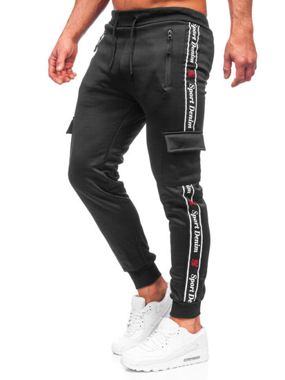 Pantalón jogger de combate para hombre negro Bolf HR209