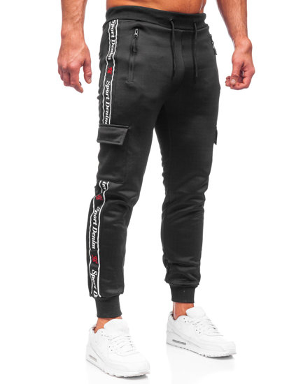 Pantalón jogger de combate para hombre negro Bolf HR209