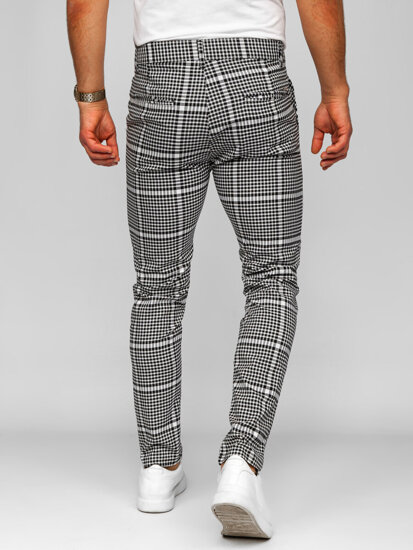 Pantalón jogger de tela a cuadros para hombre negro Bolf 184175