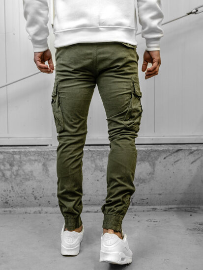 Pantalón jogger de tela cargo para hombre caqui Bolf 2233A