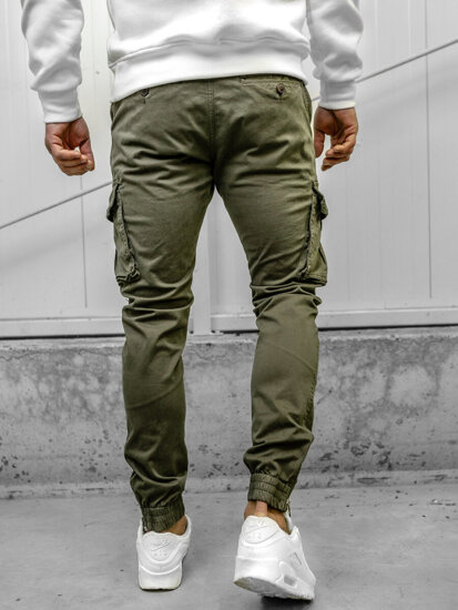 Pantalón jogger de tela cargo para hombre caqui Bolf 77322A