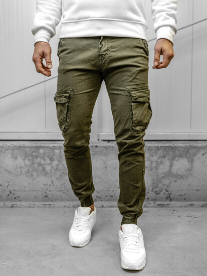 Pantalón jogger de tela cargo para hombre caqui Bolf JM5502A