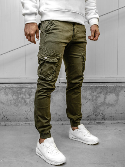 Pantalón jogger de tela cargo para hombre caqui Bolf JM5502A