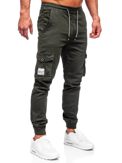 Pantalón jogger de tela cargo para hombre caqui Bolf KA9233