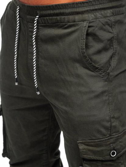 Pantalón jogger de tela cargo para hombre caqui Bolf KA9233