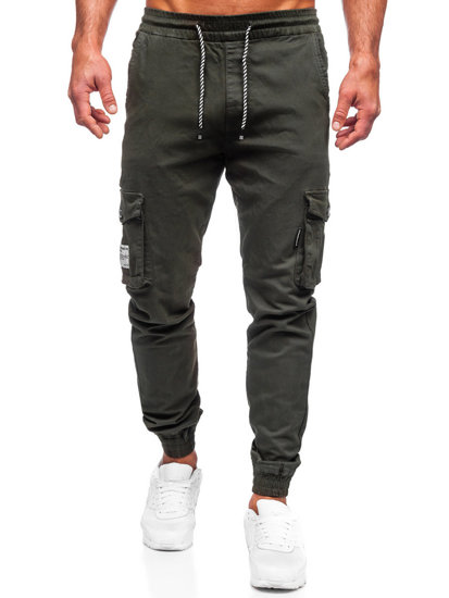 Pantalón jogger de tela cargo para hombre caqui Bolf KA9233