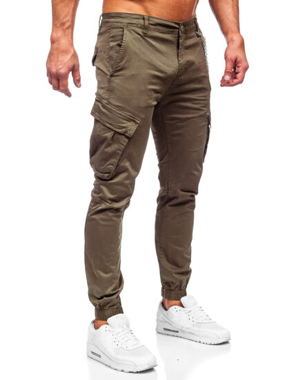 Pantalón jogger de tela cargo para hombre caqui Bolf SK850